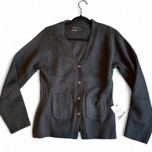 ASOS essential charcoal gray black V-neck cardigan from ASOS DESIGN